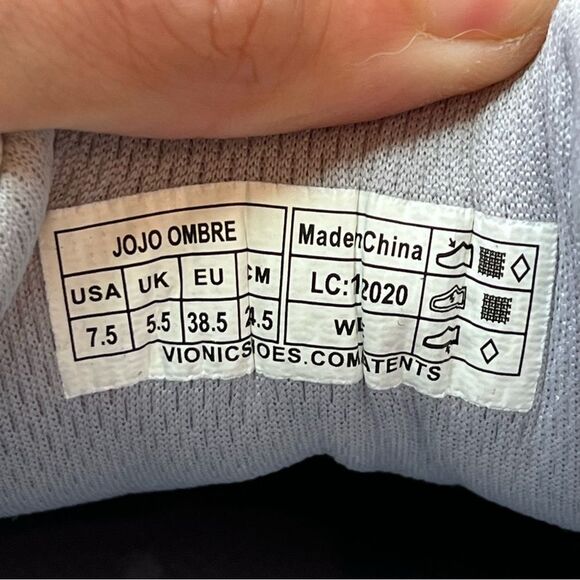 Vionic Jojo Ombre Sneakers in White/Light Mint/Gray size 7.5 - Picture 7 of 14